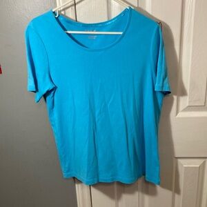 White Stag Blue Fitted Short Sleeve T-Shirt Size L